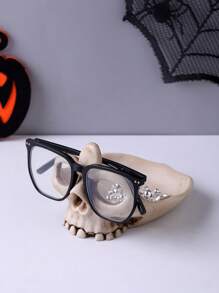 1pc Resin Creative Skull Design Jewelry Organizer, Glasses Holder, Suitable For Home, Holiday, Bedroom, Office Decor, Best Holiday Gift, Gender Reveal Party, Perfect For Birthdays, Weddings, Parties, The Perfect Gift For Colleagues, Friends, And Family, Back To School