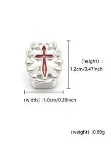 1 pieza Grillz con diseño de cruz hueca, estilo punk personalizado adecuado para hombres y mujeres, para uso diario - Multicolor - Ver 4