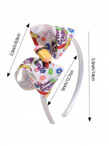 1pezzo/6pezzi Cerchietto con fiocco per ragazze per il ritorno a scuola, cerchietto elegante per l'inizio della scuola, accessorio per capelli alla moda con fiocco