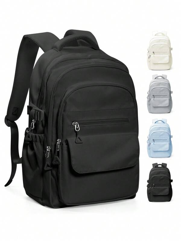 14-15.6inch Laptop Backpack, Lightweight School Backpack Bookbag, Carry On Backpack With Multi-Pocket, Practical Travel Backpack For Girl & Boy, Airline Approved Backpack, Water Resistant Backpack For School, Outdoor, Travel, Work, Business, 17*13*6inch