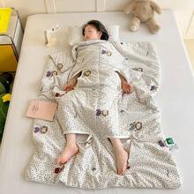 1 件装加厚腹部保暖防踢毯袋，卡通恐龙印花双面多功能幼儿睡袋，适合身高 100 厘米/120 厘米/150 厘米以下