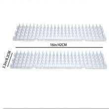 Clear Transparent PVC Bird Spike Strips For Outside Fences And Roofs To Keep Birds, Pigeons, Cats, Squirrels, Raccoons Away And Keep Birds From Building Nest - Multicolor - View 2