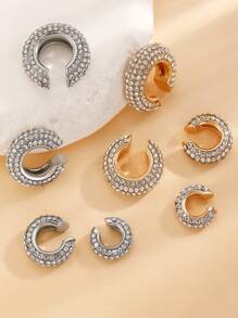 4/8pcs Chunky Ear Cuff For Women Non Piercing Jewelry Set Personalized Rock Punk Ear Clip On Earrings