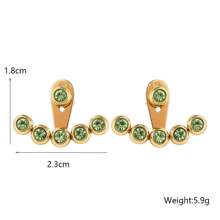 1pair European And American Stainless Steel Can Be Split Into Personalized Front And Rear Two-Wear Stud Earrings For Women's Design Sense Of Advanced Light Luxury Earrings