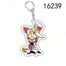 Anime GOODS Anime Acrylic Keychain -Vicky Charlie Alastor Cute Y2K Cartoon Pendant, Suitable For Bags And Keys, Perfect Gift For Fans, Cosplay Accessories Car Key Bag Backpack Small Jewelry Key Ring Accessories Creative Student Gifts Anime Derivatives, Creative Backpack Pendants, Car Key Pendants, Acrylic Keychains, Japanese Comic Pendants, Neko Contents Seed Keychain Collectibles, Pendants, Otaku Collection Gifts, Cheap Gifts School Letter Car Accessories Goth