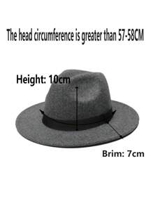 1pc Women's Solid Color Woven Band Retro British Style Cloche Hat, Autumn/Winter