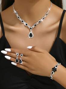 907660 Silver Black Set