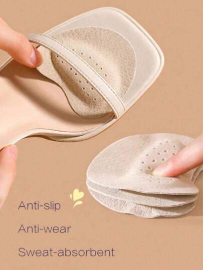 4 piezas (2 pares) / 2 piezas (1 par) Almohadillas para los antepies de mujeres, Almohadillas antideslizantes para el cuidado de los pies de tacones altos, Pegatinas adhesivas para el interior de los zapatos para viajes, deporte, exterior, cinturón, pegatinas