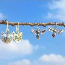 1 paire de boucles d'oreilles pendantes d'animal vintage uniques, boucles d'oreilles originales, accessoires ludiques, style fantaisiste, pour toutes les occasions (sans boîte)