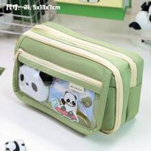 1 astuccio portamatite a forma di panda, ad alto valore cromatico, grande capacità, scatola multifunzionale per cancelleria (adatto per studenti di scuola primaria e secondaria), astuccio portamatite, zaino scolastico, forniture scolastiche, ritorno a scuola