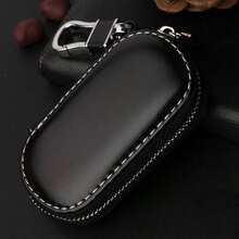 Funda lisa y sencilla para llave de coche unisex, bolsa para llaves de negocios, protector de llave con control remoto, estuche para llave con logotipo de coche - Multicolor - Ver 3