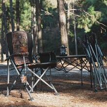 Camping Folding Chair Heavy Duty Steel Frame Support 400 LBS With Side Pocket And Cup Holder Portable For Camping Fishing Picnic Camouflage - Camouflage - View 3