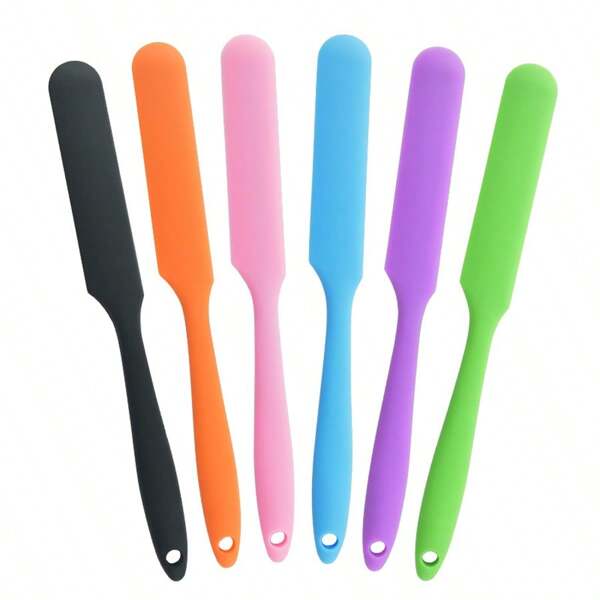 1pc Silicone Spatula With Scraper, Butter Knife Cream Mixer Baking Tool, Long Rectangular Silicone Scraper