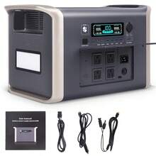 UAPOW 2400W Portable Power Station - Solar Generator 2048Wh Lithium Iron Phosphate Battery 2-Hour Fast Charging Suitable For Emergency Power, Outdoor Camping, RVs, And Home Backup Power