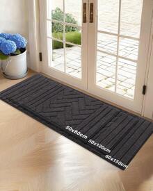 Dirt Trapper Mat Inside Long 50x120cm, Washable Non-Slip Doormat, Water-Absorbing Cleaning Mat, Carpet Runner Hallway, Doormat For Dog, Entrance, Hallway, Kitchen-Anthracite