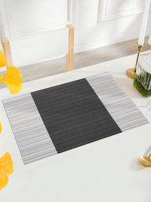 2/4/6/8/12pcs Woven Striped Placemats, Hollow Drain Tea Coasters, PVC Material 11.8in X 17.7in Heat-Insulating Mats, Washable, Trimmable, Easy To Clean, Wipe-Able, Non-Slip, Heat-Resistant, Suitable For Gifts, Room Decor, Dining Table Decor, Home Decor, Birthday Decor, Wedding Decor, Outdoor Decor, Picnic Decor