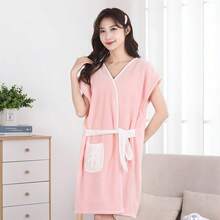 Wearable Bath Towel, Water Absorbent Quick Dry Bath Robe, Cute Home Bath Skirt Sleepwear - Multicolor - View 7