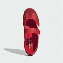 Adidas Originals 女士 ORIGINALS SAMBA JANE 鞋款 “T”字头经典钩环玛丽珍平底运动鞋 JQ6446 - 紅色 - 查看 3