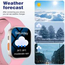 Smartwatch, llamada/marcación inalámbrica, alertas de múltiples aplicaciones, adecuado para hombres y mujeres, reloj de fitness, fondo de pantalla personalizable, control de música, compatible con iOS/Android