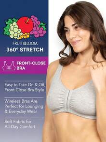 Fruit Of Loom Women's Front Closure Cotton Bra