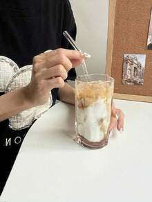 1 Stück unregelmäßig verdrehter Glassbecher, asymmetrischer nordischer Stil transparenter Kaffeebecher, geeignet für Zuhause oder Büro, passend für tägliche Zusammenkünfte, Geschenkbecher, Universalbecher, multifunktionaler Becher, Reiseessential, Sommeressential, tolles Geschenk, Halloween Geschenk, Weihnachtsgeschenk, Weihnachtsdekoration, Valentinstag