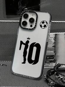 1 件冠军 No.10 印花 2D 艺术设计大孔相机框架透明防摔时尚手机壳，适用于 Apple 11/12/13/14/15/16/16PRO/16PROMAX 和 GalaxyA05/A15/A25/A35/A53/A54/A55/S23/S24 防水防震防刮 - 彩色 - 查看 5