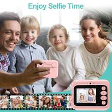 儿童相机即时打印，数码相机，适合3-12岁儿童的圣诞节生日礼物，适合幼儿的即时相机，适合5 6 7 8 9岁男孩女孩的便携式相机玩具 - 彩色 - 查看 6