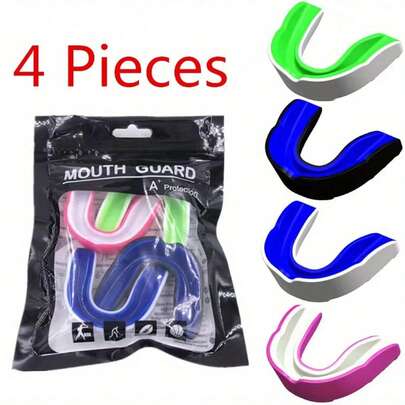 Teeth Protector Mouthguard Set, 8 Colors, Professional Dental Guard For Boxing, Muay Thai, MMA, Wrestling, Hockey And Other Contact Sports, Suitable For Adults & Teens