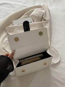 2025年秋季女士鳄鱼纹手提包单肩包，时尚单肩斜挎包 - 米色 - 查看 10