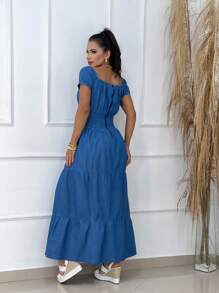 VESTIDO JEANS longo soltinho verão 2025