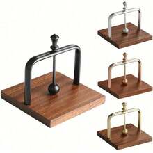 1 件木质和铝制台面餐巾架，带球重，咖啡厅风格纸巾分配器，木质底座纸巾架，适用于餐厅咖啡厅装饰、家居装饰，耐用、质朴、节省空间 - 彩色 - 查看 11