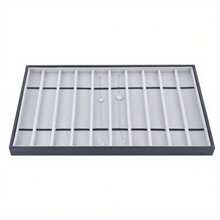1pcs Stackable Jewelry Tray Storage Box - 10 Compartments, Gray Jewelry Display Storage Box, Jewelry Display Stand For Necklaces, Bracelets, Watches, Suitable For Jewelry Display And , Jewelry Storage