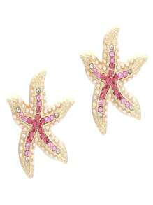 1 Par de Brincos de Estrela do Mar com Pérola e Chique, Brincos com Estilo Oceânico Elegante, Adequados para Uso Diário e Férias