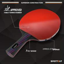 Table Tennis Bat, Professional Ping Pong Bat With Case, ITTF Approved Rubber For Beginners & PRO Players, Professional Paddle Training Racket
