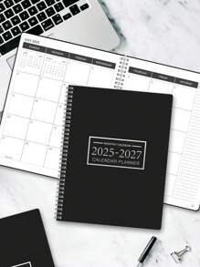 1 Stück 2026-2027 Akademischer Monatsplaner Kalender, +3 Aufkleber, 2-Jahres-Übersicht von Januar 2026 bis Dezember 2027, Registerkarten, Notizen, US-Feiertage enthalten, ideal für Studenten, Lehrer und busy Familien, Büro- und Schulbedarf, Schulanfang