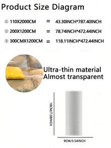 Lona plástica resistente, lámina transparente extra grande para protección de muebles y pisos, funda impermeable para sofá para pintura, remodelación y prevención de polvo en proyectos de mejora del hogar (sin modelo de posicionamiento), funda para cabecera, accesorios de jardín al aire libre, artículos necesarios