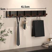 1pc Heavy Duty Folding Wall Hook Organizer - Durable & Space-Saving - Multipurpose Coat, Towel, Key & Cloth Holder - Easy Mount For Bathroom, Back Door & Closet Use,His Comments, Hanging His Bag, Hangers, Interests, Relationships, Wall Shelves, Wall Hangers, Adhesives, Door Hooks, Wall Stickers, Comments Bathroom Accessories Bathroom Tools - Black - View 26