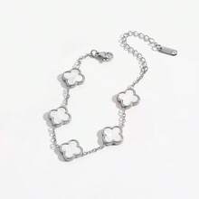 1 件时尚精致幸运四叶草花瓣手链，时尚百搭，适合女性情人节、妈妈、母亲、母亲节、礼物 - 彩色 - 查看 5