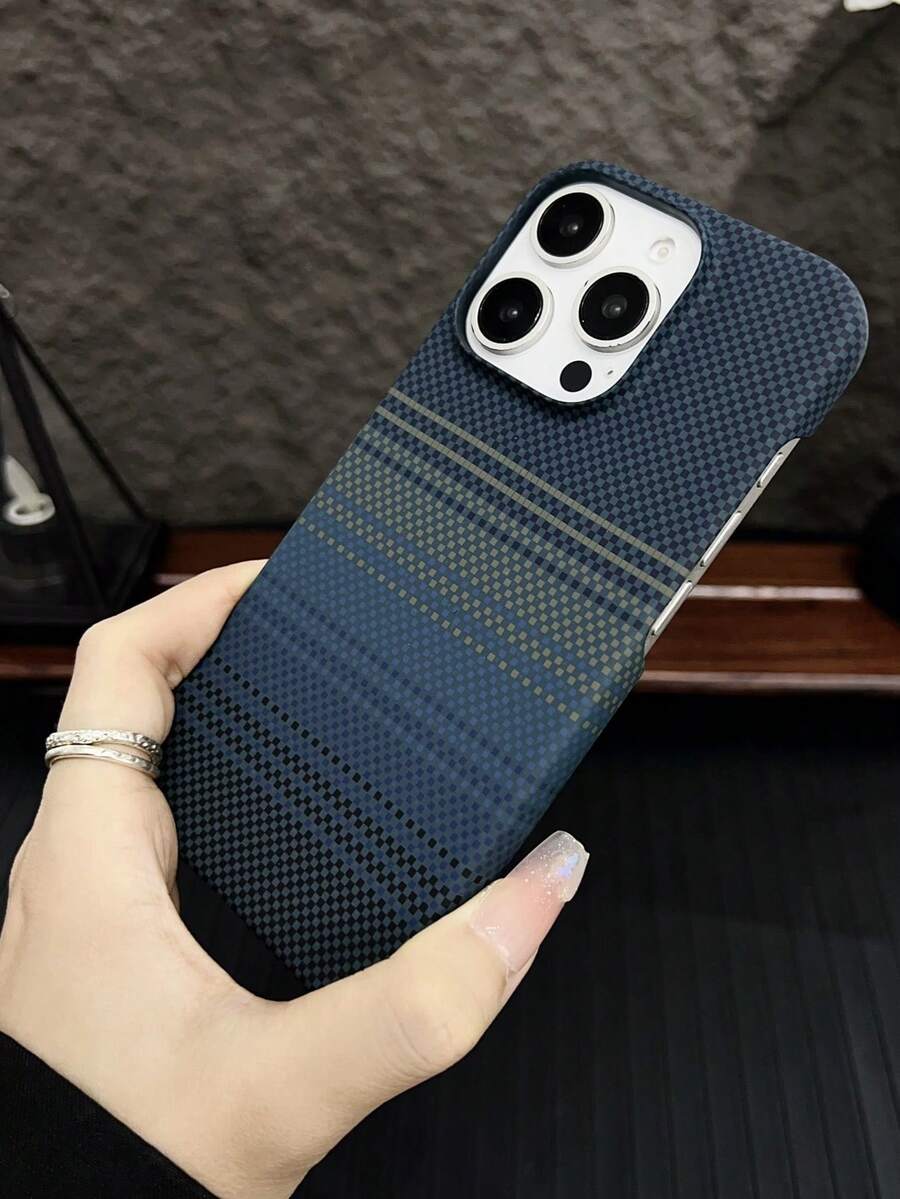 Kevlar Fiber Carbon Fiber Pattern Magnetic Adsorption Anti-Fall Case Compatible With IPhone 12 13 14 15 16/Plus/Pro/ProMax, 17, 17Pro, 17ProMax, 17Air - Multicolor - View 1