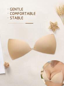 2/1 Pc Invisible Backless Bra - Seamless Adhesive Cups, Transparent Straps, 3-Way Styling For Summer Dresses - Multicolor - View 12