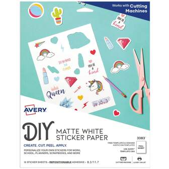 A4 High Quality Printable Coated Sticker Paper - 50 Sheets Smooth White 8.3x11.7 Inch Sticker Paper, Suitable For Inkjet Printers, Waterproof, Quick Drying Vivid Color, Ink Retaining, Tear Resistant