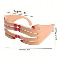 1/2/5 件新颖手形眼镜，搞笑派对眼镜，独特时尚配饰，适合舞蹈和活动，创意男女通用，万圣节装饰，街头摄影夸张无框眼镜 - 彩色 - 查看 4