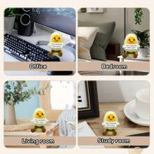 1 pieza Mini muñeca divertida, muñeca de ganchillo linda con tarjeta positiva, juguete de punto suave para decoración que sirve de aliento y apoyo como regalo de Navidad, cumpleaños o para amigos, decoración de habitación