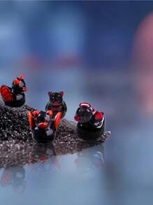 100/50/20/10/5/1pc Halloween Glow-In-The-Dark Demon Black Ducks, DIY Landscape Car Decorations, Stationery Resin Craft Gifts, Unique Gift Ideas, Outdoor Garden Moss Micro Landscape Decor, Party & Outdoor Decorations, Desktop Ornaments