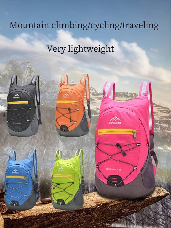 1pc Lightweight Large Capacity Travel Backpack, Outdoor Sports Daypack, Nylon Ultralight Hiking Bag, Unisex Outdoor Camping Storage Pack, Trekking Rucksack. Suitable For Mountaineering, Hiking, Trekking, Camping.