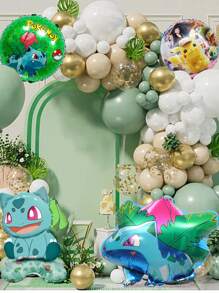 pokemon A Set Of Arch Balloon Color Balloon-Themed Pokemon Pikachu Arch Balloon Theme Set, Birthday Theme Balloon Set, Party Event Decoration, Wedding Birthday Decoration, Wedding Ceremony Decoration, Balloon Chain, Party Supplies, Party Balloons Christmas, Halloween, Festival Supplies, Festival Decorations, Thanksgiving, Back-To-School Season, Autumn And Winter