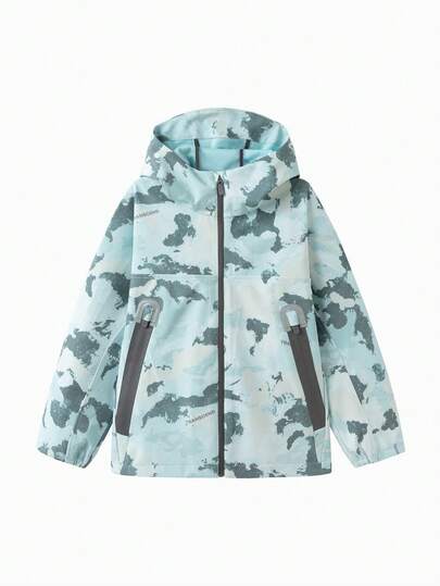 Balabala Boys Softshell Jacket 2025 Camouflage Lightweight Outdoor Coat