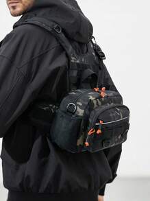 Tactical MOLLE Chest Bag With Front Pouch Outdoor Gear For Camping, Hiking, Climbing And Fishing Multipurpose Travel And Recon Kit Bag For Adventure Best Gift For Father