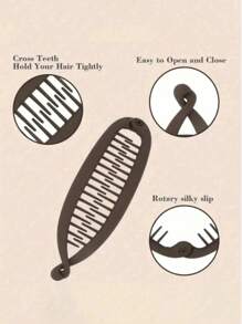 2pcs/1pc Simple Matte Solid Color Fish Tail Clips, Elegant Vertical Ponytail Banana Clips Solid Color Casual PP (Polypropylene) Ponytail Clips For Daily Commute, Non-Damaging (Please Purchase Cautiously If You Have Thick Hair)