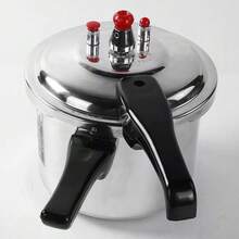 3/9 Litre Home Dual Handle Aluminum Pressure Cooker Kitchen Catering Cookware UK - Silver - View 5